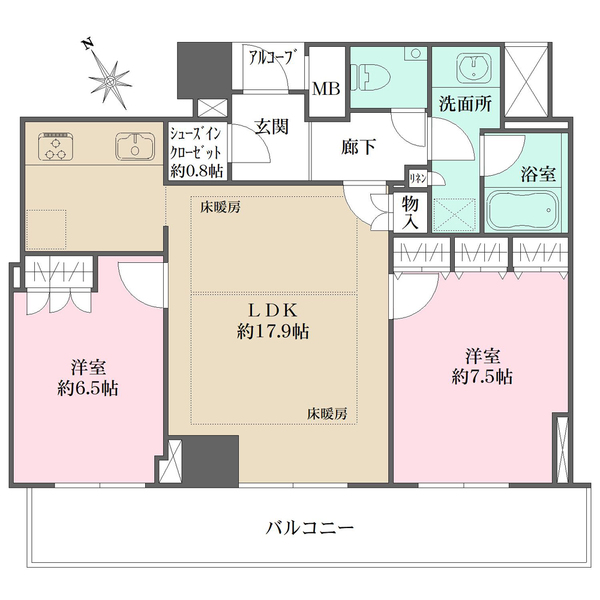 ザ・パークハウス神戸タワーの間取図