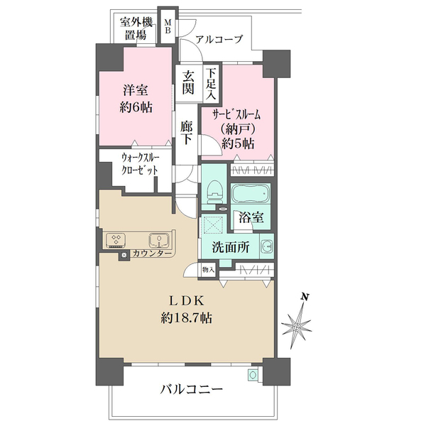 アルファステイツ神戸祇園の間取図