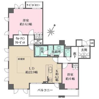 シエリア神戸北野坂の間取図