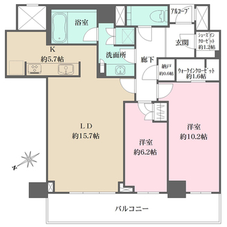 ザ・パークハウス神戸タワーの間取図