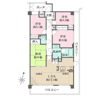 ステイツ神戸・籠池通の間取図