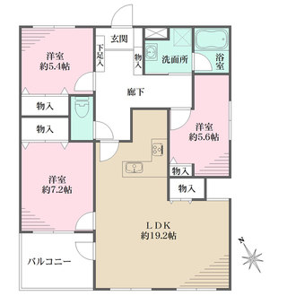 グローリ東川崎の間取図