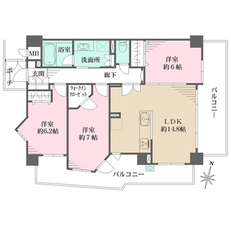 グランアーク王子公園の間取図