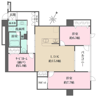 新神戸アパートメントの間取図