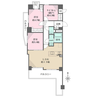 マナージュ灘の間取図