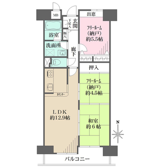 ファミール六甲の間取図