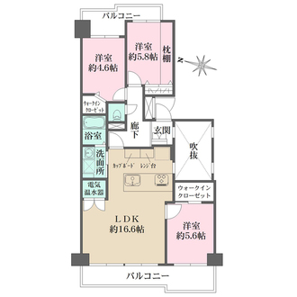 エバーグリーンポートアイランド10号棟の間取図
