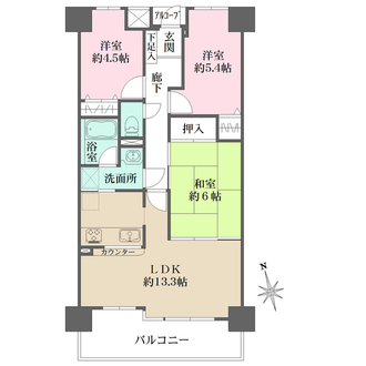 藤和姫路大塩ハイタウンの間取図