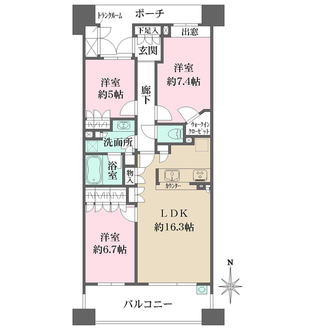カルチェリベルテ学園都市の間取図