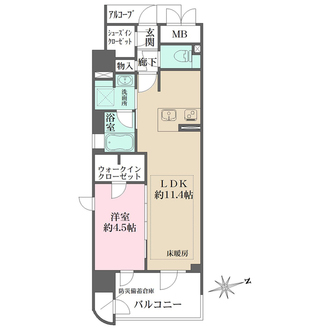 ラシュレ神戸北野の間取図