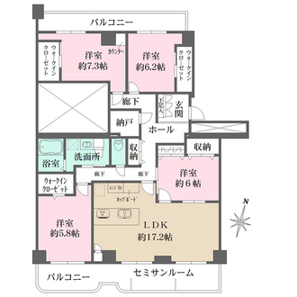神戸パークシティC棟の間取図
