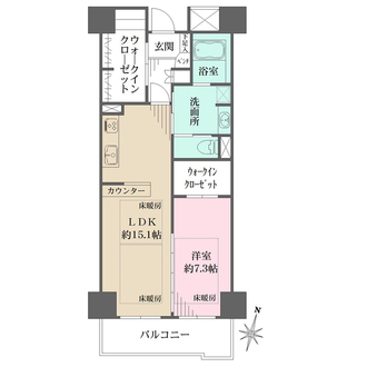 RICイーストコート11番街 3番館の間取図
