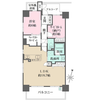 アルファステイツ神戸祇園の間取図