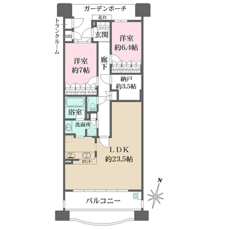 摩耶シーサイドプレイスフェアコースト2番館の間取図