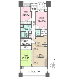 摩耶シーサイドプレイスイーストの間取図