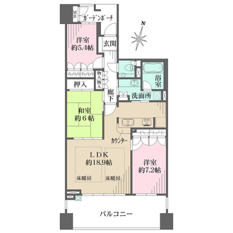 摩耶シーサイドプレイスウエストの間取図