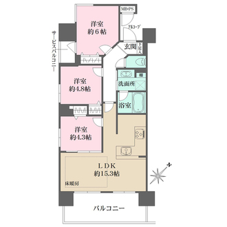 ワコーレ元町ハウスの間取図