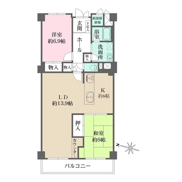 芦屋打出レックスマンションの間取図