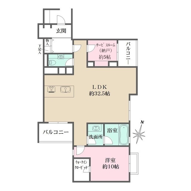 芦屋タウンハウスの間取図