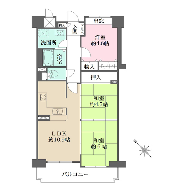 芦屋パインクレストの間取図