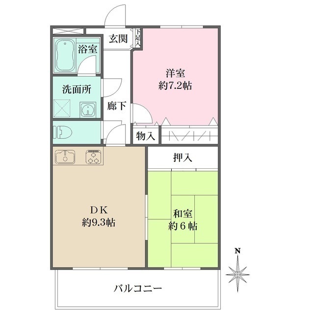芦屋ライフの間取図