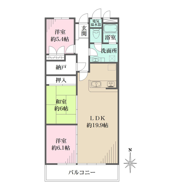 進和北楠アーバンライフの間取図