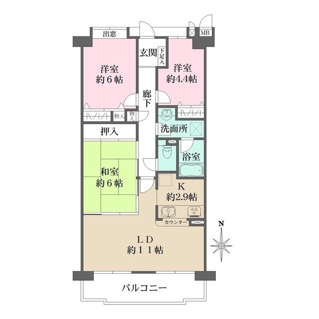 西宮アーバンライフの間取図