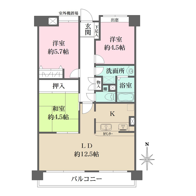 阪急西宮マンションの間取図