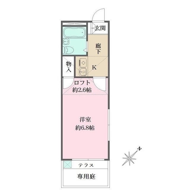 レオパレス打出第２の間取図