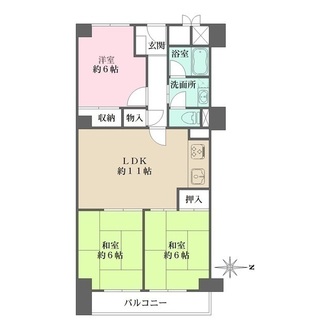 逆瀬川スカイハイツの間取図