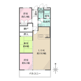 進和北楠アーバンライフの間取図