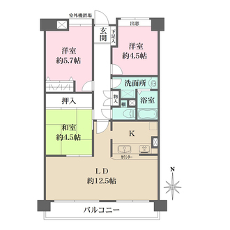 阪急西宮マンションの間取図