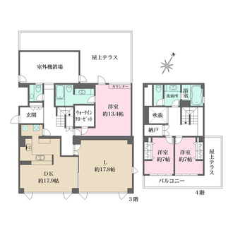 パレロワイヤル夙川デュプレックスの間取図