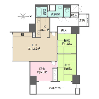 ラ・ヴィーダ西宮の間取図