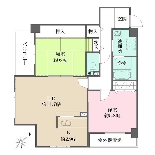 ラ・セーヌ兵庫の間取図
