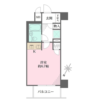 イトーピア三宮アーバンステージの間取図