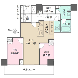 ザ・パークハウス神戸ハーバーランドタワーの間取図