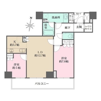 ザ・パークハウス神戸ハーバーランドタワーの間取図