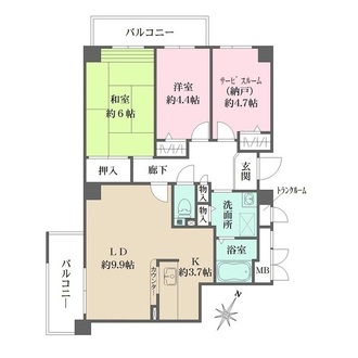 ラ・セーヌ兵庫の間取図