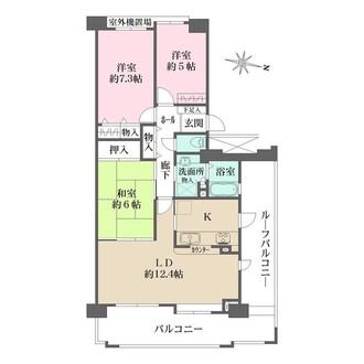 ＲＩＣイーストコート１０番街１番館の間取図