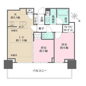 ベイシティタワーズ神戸ＷＥＳＴの間取図