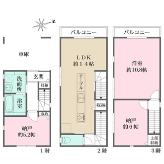 B号地の間取図