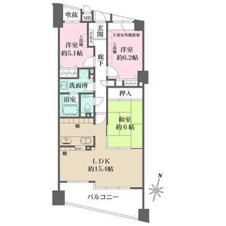 ファミール花屋敷の間取図