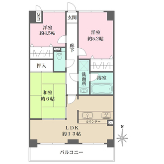 藤和ハイタウン尼崎の間取図