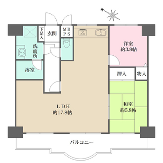 サンロイヤル北園田の間取図