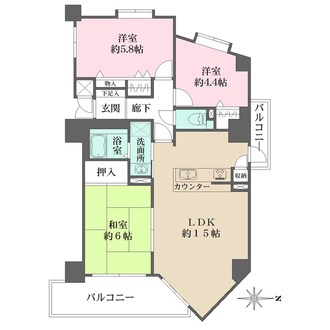 エーベル伊丹2番館の間取図