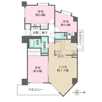 エーベル伊丹2番館の間取図