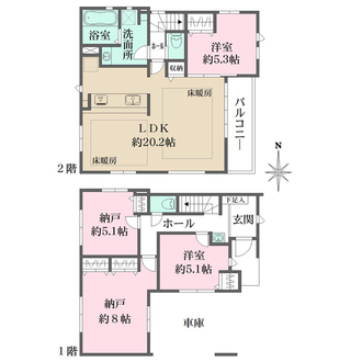 1号棟の間取図