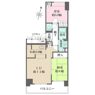 フレアージュ塚口の間取図
