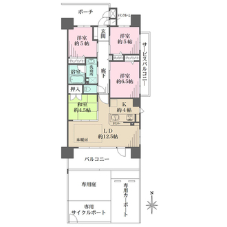 イニシア塚口ノースフィールドの間取図